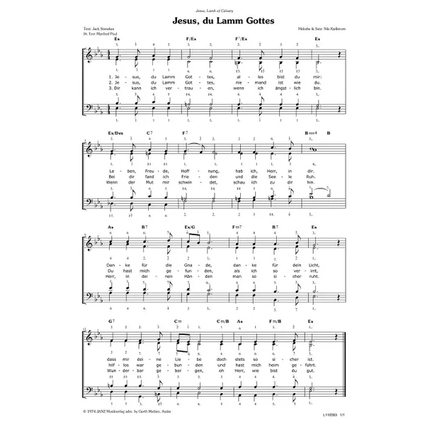 Produktbild des Artikels Jesus, du Lamm Gottes (Noten - Download)