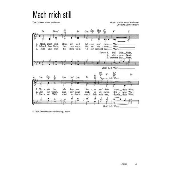 Produktbild des Artikels Mach mich still (Noten - Download)