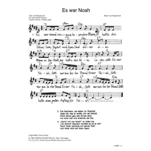 Produktbild des Artikels Es war Noah (Noten - Download)