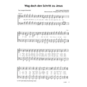 Produktbild des Artikels Wag doch den Schritt zu Jesus (Noten - Download)