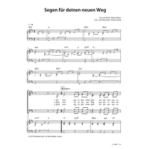 Produktbild des Artikels Segen für deinen neuen Weg (Noten - Download)