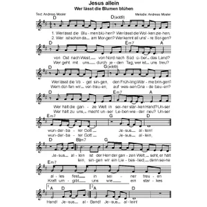 Produktbild des Artikels Jesus allein (Noten - Download)