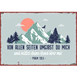 Produktbild des Artikels Metallschild klein - Von allen Seiten umgibst du mich ()