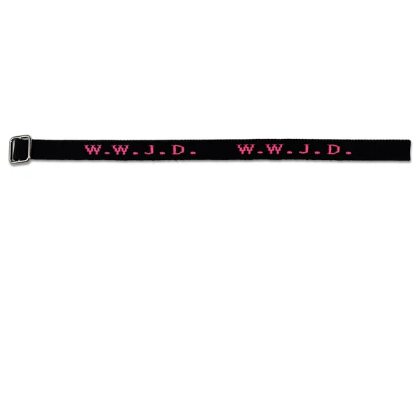 Produktbild des Artikels Armband WWJD schwarz-neon-pink ()