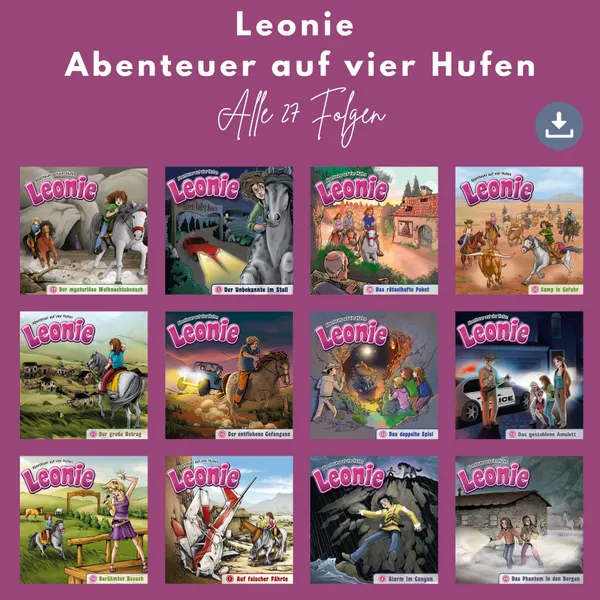 Produktbild des Artikels Leonie - Abenteuer auf vier Hufen - alle 27 Folgen (MP3-Hörspiel - Download)