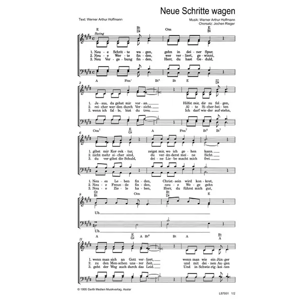 Produktbild des Artikels Neue Schritte wagen (Noten - Download)