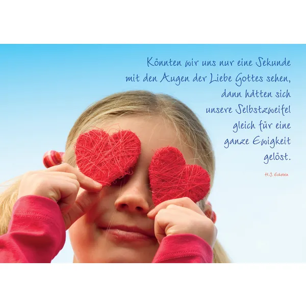 Produktbild des Artikels Postkarte "Könnten wir uns nur eine Sekunde mit den Augen... " - 5 Stück (Schreibwaren)