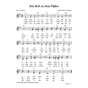 Produktbild des Artikels Setz dich zu Jesu Füßen (Noten - Download)