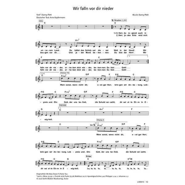 Produktbild des Artikels Wir falln vor dir nieder (Noten - Download)