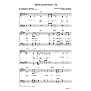 Produktbild des Artikels Sehnsucht nach Dir (Noten - Download)