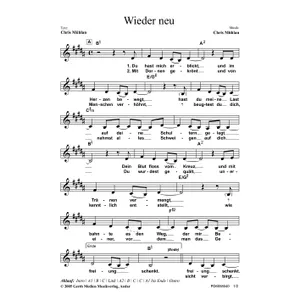 Produktbild des Artikels Wieder neu (Noten - Download)