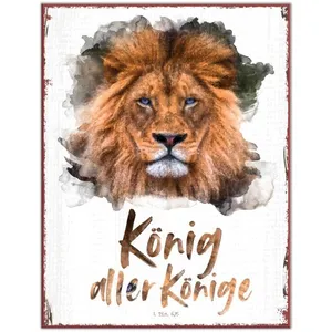 Produktbild des Artikels Metallschild groß - König aller Könige ()