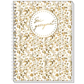 Produktbild des Artikels Memo Block A6: Sei gesegnet (Gold-Edition) (Schreibwaren - Spiralbindung)