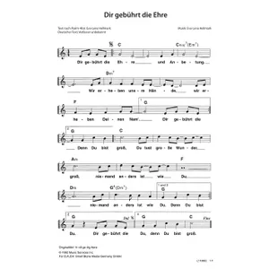 Produktbild des Artikels Dir gebührt die Ehre (Noten - Download)