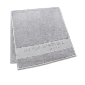 Produktbild des Artikels Handtuch "Du bist wertvoll" - grau ()