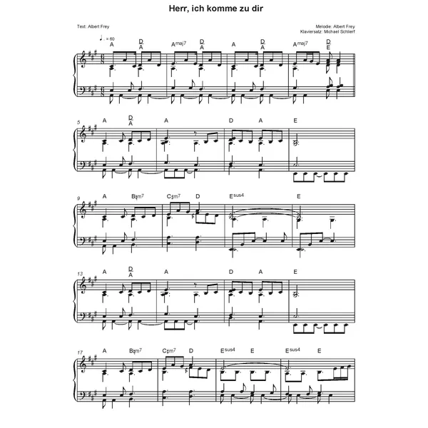 Produktbild des Artikels Herr ich komme zu dir (Noten - Download)