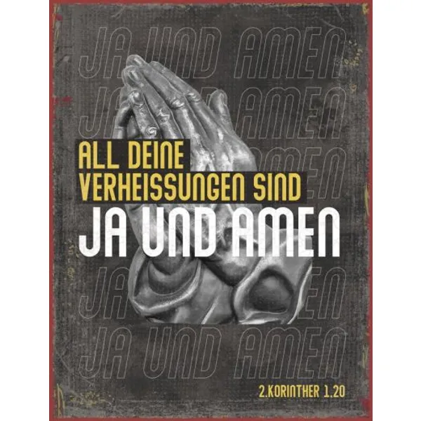 Produktbild des Artikels Metallschild groß - Deine Verheißungen sind Ja und Amen ()