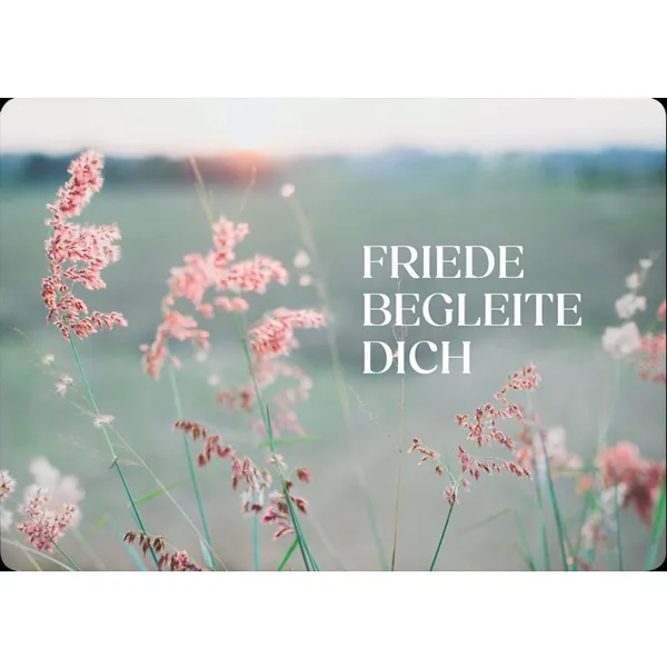 Produktbild des Artikels Postkarte - Friede begleite dich (Schreibwaren)