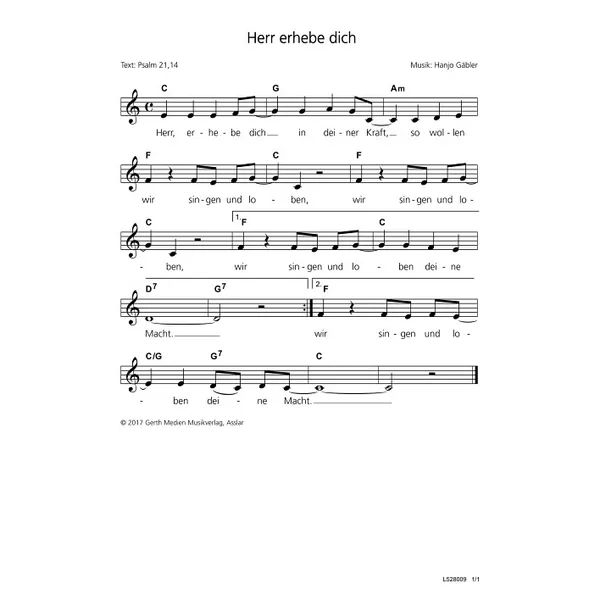 Produktbild des Artikels Herr erhebe dich (Noten - Download)