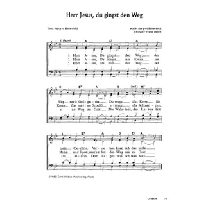 Produktbild des Artikels Herr Jesus, du gingst den Weg (Noten - Download)