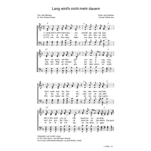 Produktbild des Artikels Lang wird's nicht mehr dauern (Noten - Download)