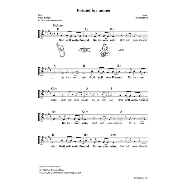 Produktbild des Artikels Freund für immer (Noten - Download)