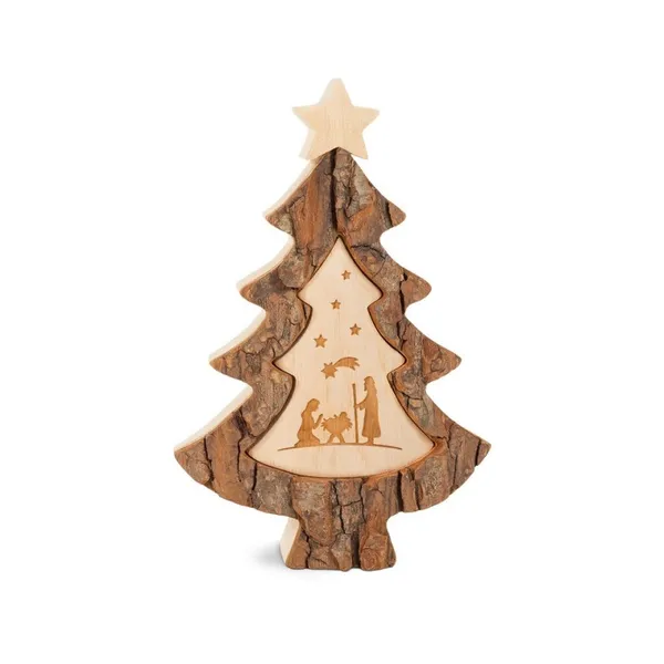 Produktbild des Artikels Weihnachtsbaum mit Krippenmotiv - gelasert ()