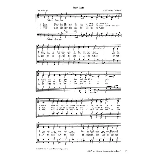 Produktbild des Artikels Preist Gott (Noten - Download)