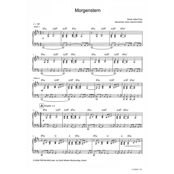 Produktbild des Artikels Morgenstern (Noten - Download)