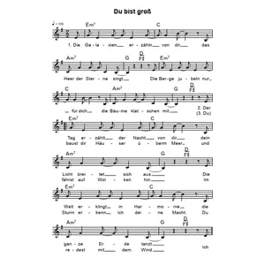 Produktbild des Artikels Du bist groß (Noten - Download)