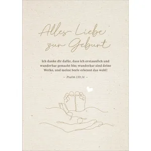 Produktbild des Artikels Faltkarte "Alles Liebe zur Geburt" (Schreibwaren)