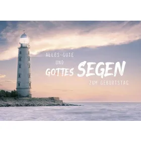 Produktbild des Artikels Postkarten "Alles Gute" - Leuchtturm 12 Stück (Schreibwaren)