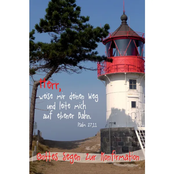 Produktbild des Artikels Faltkarte "Gottes Segen zur Konfirmation - Herr, weise mir..." - 5 Stück (Schreibwaren)
