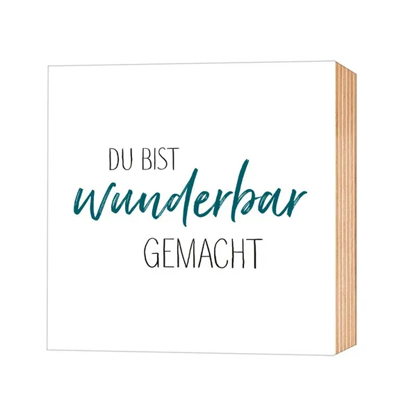Produktbild des Artikels Holz-Deko-Bild: Du bist wunderbar gemacht ()
