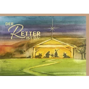 Produktbild des Artikels Faltkarte "Der Retter ist da" (Schreibwaren)