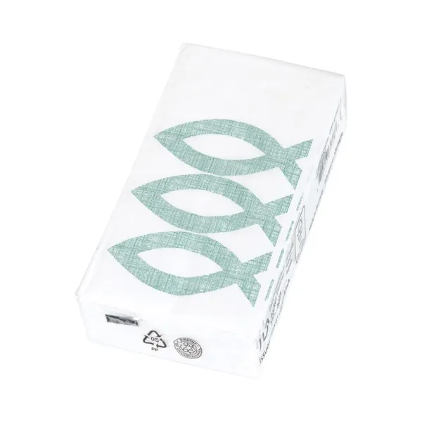 Produktbild des Artikels Papiertaschentücher "Fisch grün" ()