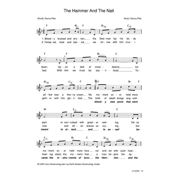 Produktbild des Artikels The Hammer And The Nail (Noten - Download)