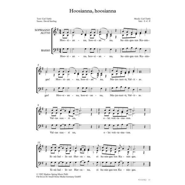 Produktbild des Artikels Hoosanna (Noten - Download)