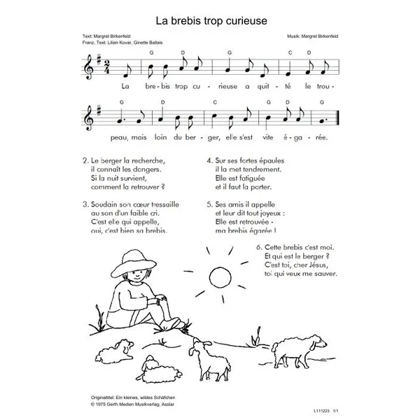 Produktbild des Artikels La brebis trop curieuse (Noten - Download)