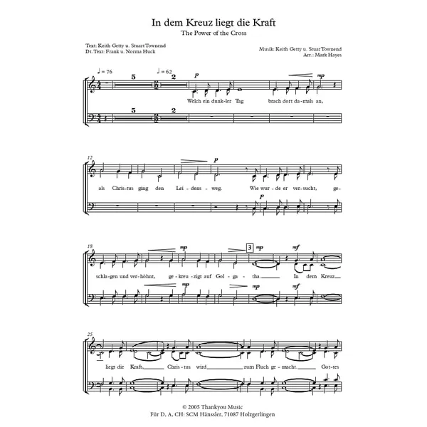 Produktbild des Artikels In dem Kreuz liegt die Kraft (Noten - Download)
