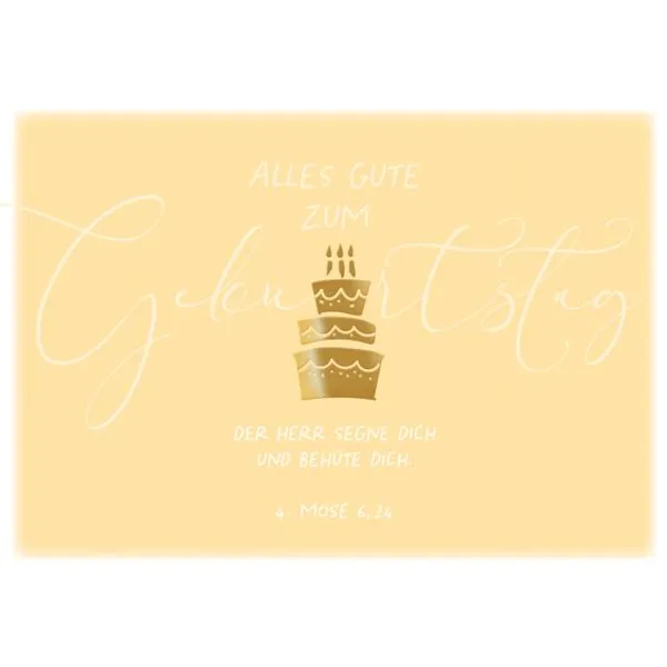 Produktbild des Artikels Postkartenserie "Goldene Torte" 10 Stk. (Schreibwaren)