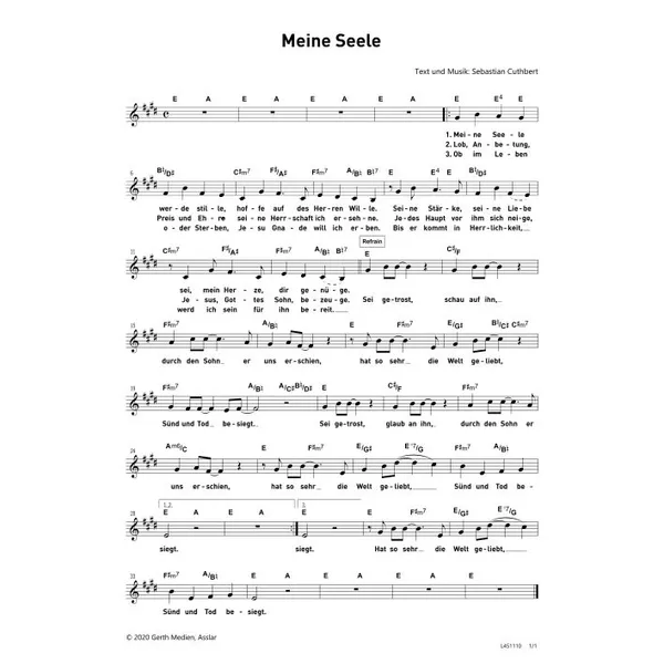 Produktbild des Artikels Meine Seele (Noten - Download)