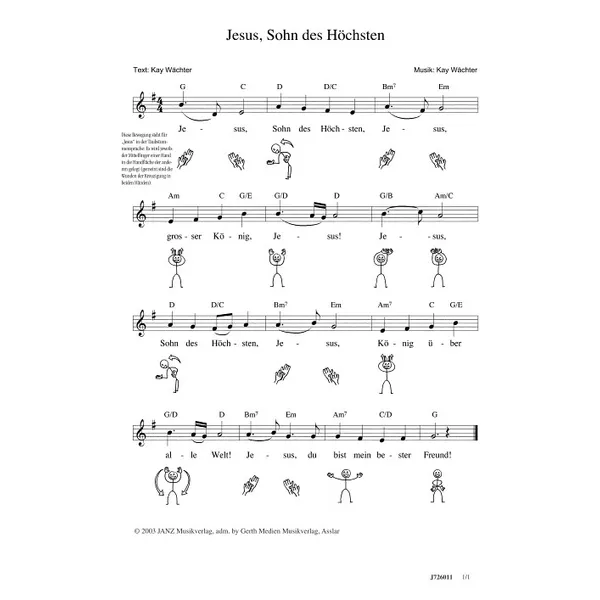 Produktbild des Artikels Jesus, Sohn des Höchsten (Noten - Download)