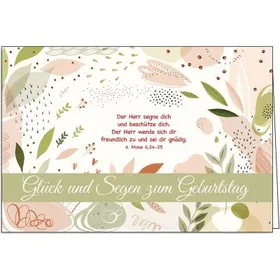 Produktbild des Artikels Faltkarte: Glück und Segen zum Geburtstag (Schreibwaren)