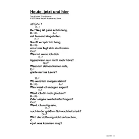 Produktbild des Artikels Heute, jetzt und hier (Noten - Download)