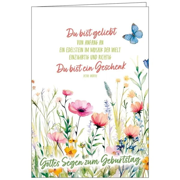 Produktbild des Artikels Faltkarte: Gottes Segen zum Geburtstag (Schreibwaren)