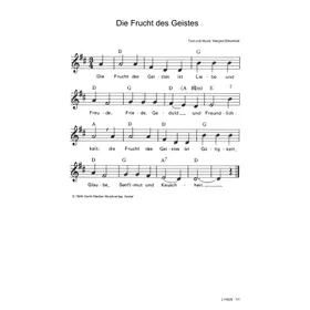 Produktbild des Artikels Die Frucht des Geistes (Noten - Download)