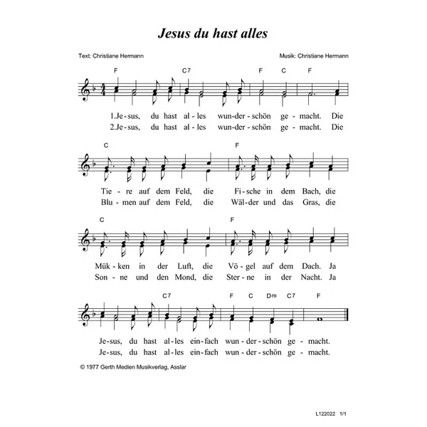Produktbild des Artikels Jesus, du hast alles (Noten - Download)