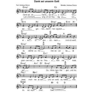 Produktbild des Artikels Dank sei unserm Gott (Noten - Download)