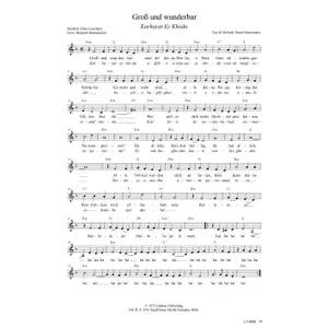 Produktbild des Artikels Groß und wunderbar (Noten - Download)